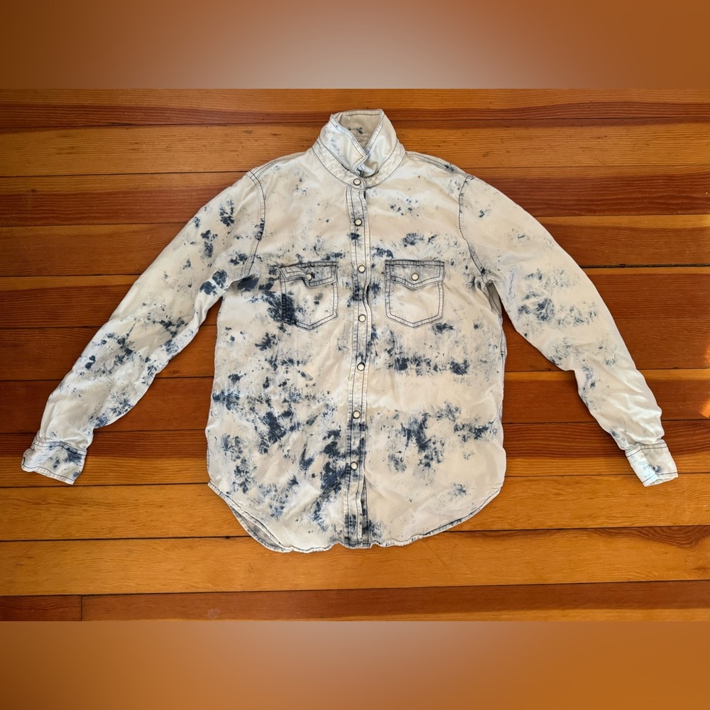 Mossimo Supply Co. Blue and White Shirt
